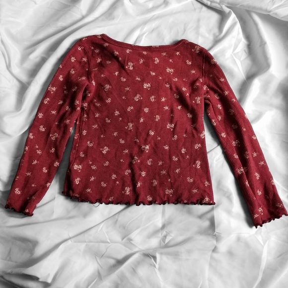 Old Navy Girls Floral Long Sleeve Shirt - Picture 2 of 6